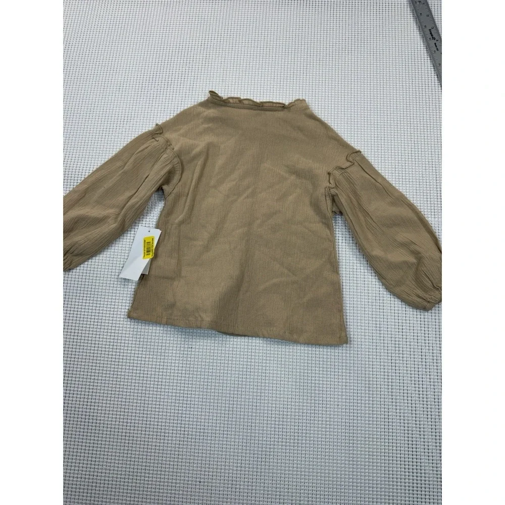 Chelsea & Violet Baby Tan Top 24M Long Sleeve Button Shirt F24WI231I NWT